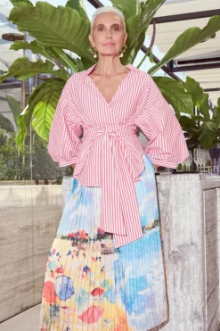 Rich & Royal Midiröcke|Plisseeröcke<Plisseerock cotton blue