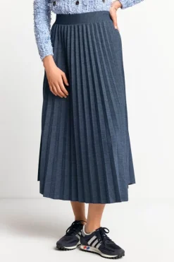 Rich & Royal Plisseeröcke<Plisseerock In Denim-Optik cruise blue