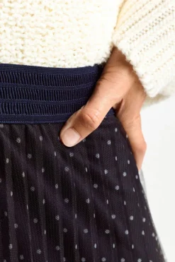 Rich & Royal Midiröcke|Plisseeröcke<Plisseerock Mit Pünktchenmuster midnight blue
