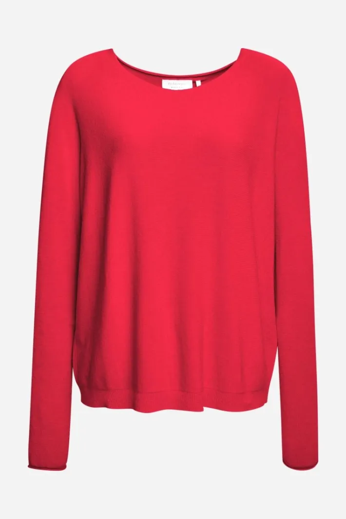 Rich & Royal Pullover<Pullover Mit U-Boot-Ausschnitt poppy red