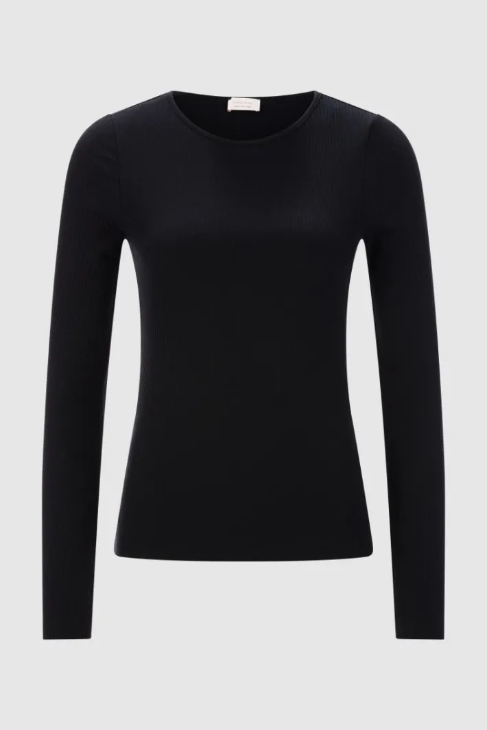 Rich & Royal Longsleeves<Rib-Longsleeve Mit Rundhals