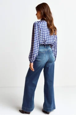 Rich & Royal Casual Blusen<Schluppenbluse Mit Frill-Kragen midnight blue