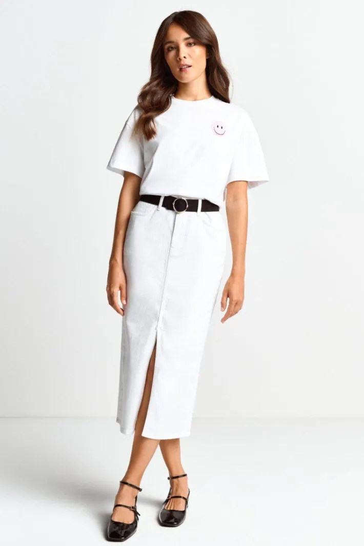 Rich & Royal T-Shirts<Statement-Shirt Mit Crew-Neck white