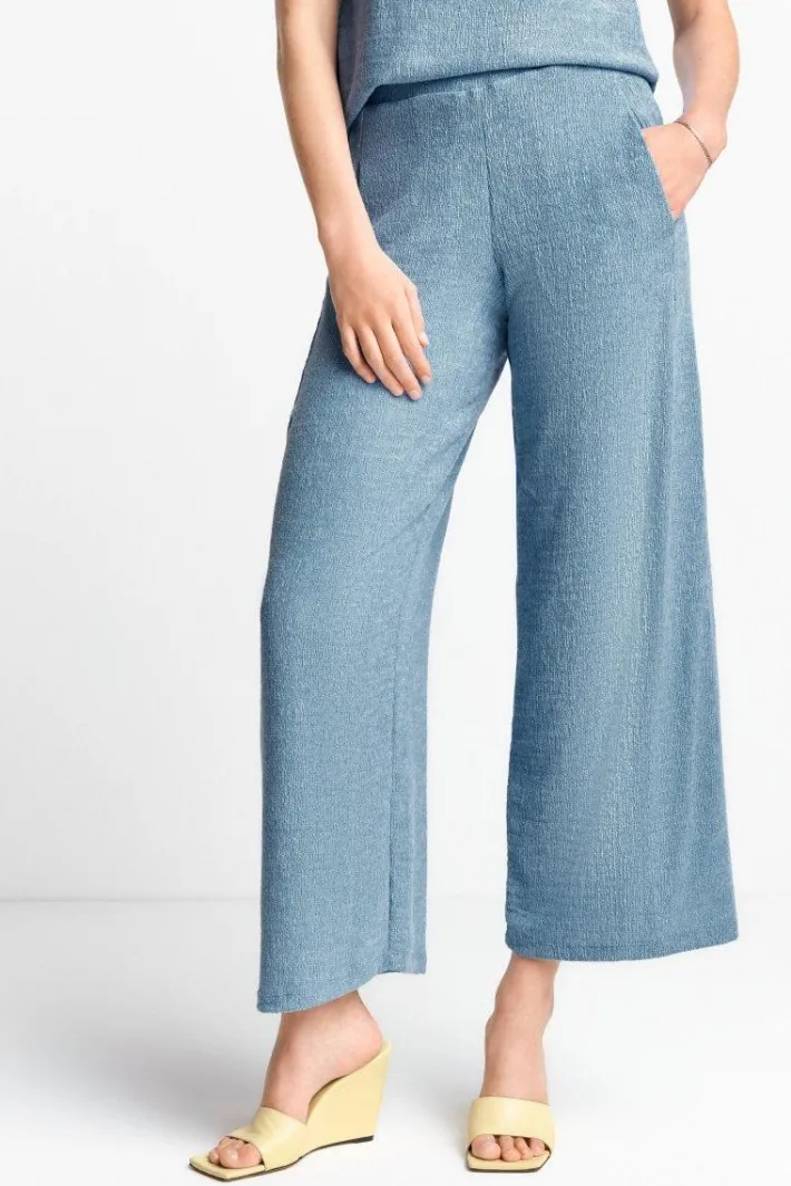 Rich & Royal Weite Hosen<Stoffhose In Crinkle-Optik cruise blue