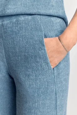 Rich & Royal Weite Hosen<Stoffhose In Crinkle-Optik cruise blue