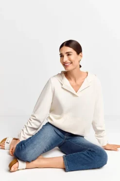 Rich & Royal Sweat<Sweatshirt whisper white