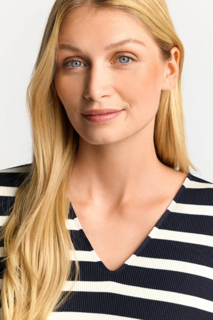 Rich & Royal Sweat<Sweatshirt Mit Tiefem V-Neck midnight blue