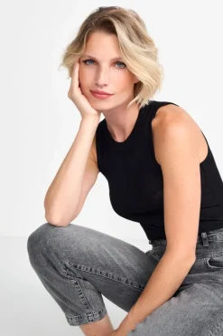 Rich & Royal Tops<Top Mit Glanzeffekt black