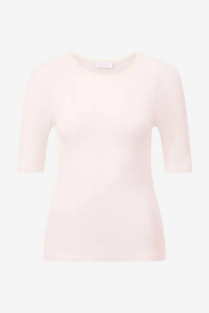 Rich & Royal T-Shirts<T-Shirt Aus Wollmix pearl white