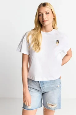 Rich & Royal T-Shirts<T-Shirt Mit Frida Kahlo-Applikation white