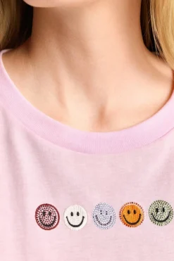 Rich & Royal T-Shirts<T-Shirt Mit Strass-Smileys