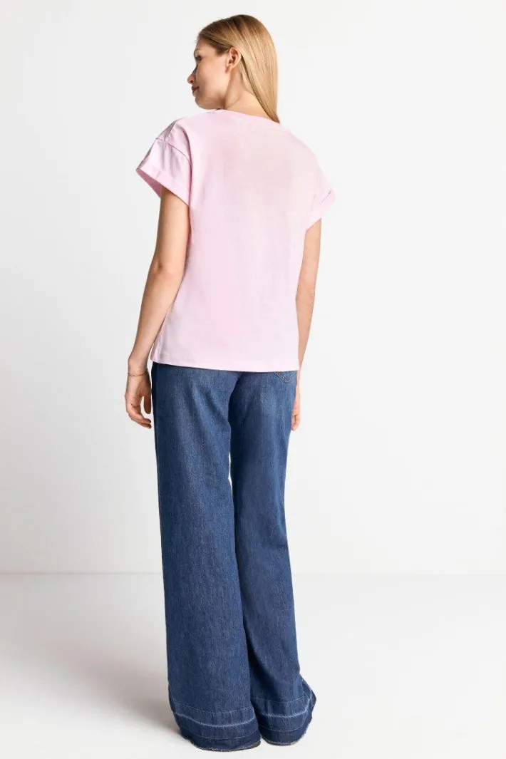 Rich & Royal T-Shirts<T-Shirt Mit Strass-Smileys