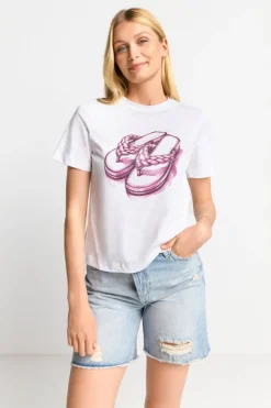 Rich & Royal T-Shirts<T-Shirt Mit Strassverziertem Print white