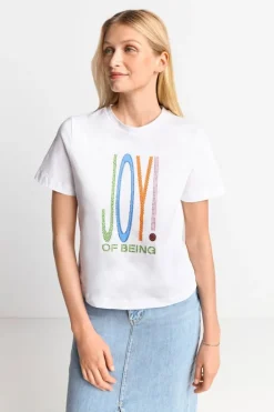 Rich & Royal T-Shirts<T-Shirt Mit Strassverzierung white