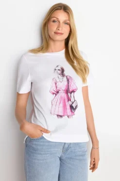 Rich & Royal T-Shirts<T-Shirt Mit Strassverzierung white