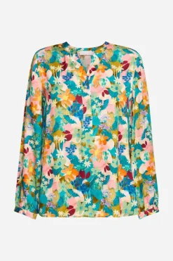 Rich & Royal Casual Blusen<V-Neck-Bluse Mit Knöpfen original