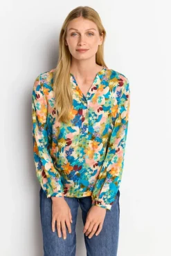 Rich & Royal Casual Blusen<V-Neck-Bluse Mit Knöpfen original