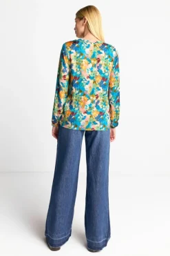 Rich & Royal Casual Blusen<V-Neck-Bluse Mit Knöpfen original