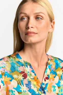 Rich & Royal Casual Blusen<V-Neck-Bluse Mit Knöpfen original