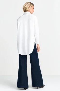 Rich & Royal Casual Blusen|Business Blusen<Weiße Oversize-Bluse white
