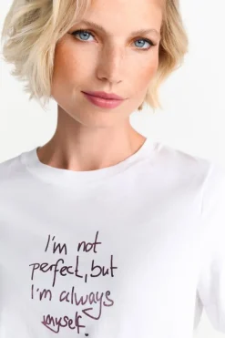 Rich & Royal T-Shirts<Weißes Statement-T-Shirt white