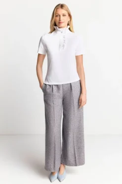 Rich & Royal T-Shirts<Weißes T-Shirt Mit Frill-Kragen white