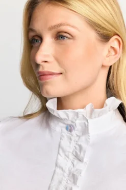 Rich & Royal T-Shirts<Weißes T-Shirt Mit Frill-Kragen white