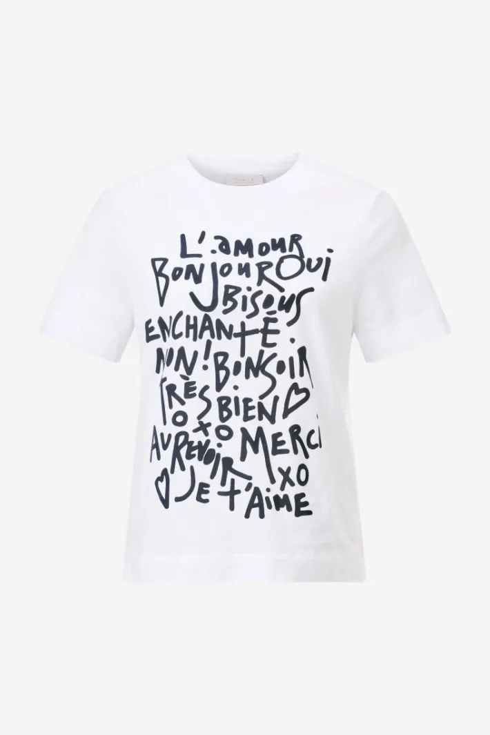 Rich & Royal T-Shirts<Weißes T-Shirt Mit Statement-Print