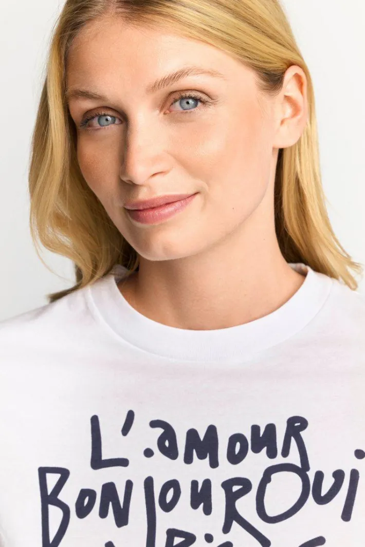 Rich & Royal T-Shirts<Weißes T-Shirt Mit Statement-Print