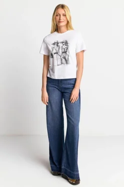 Rich & Royal T-Shirts<Weißes T-Shirt Mit Statement-Print white