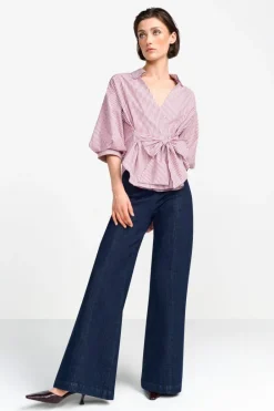 Rich & Royal Casual Blusen<Wickelbluse Mit V-Neck Und Streifen