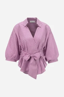 Rich & Royal Casual Blusen<Wickelbluse Mit V-Neck Und Streifen