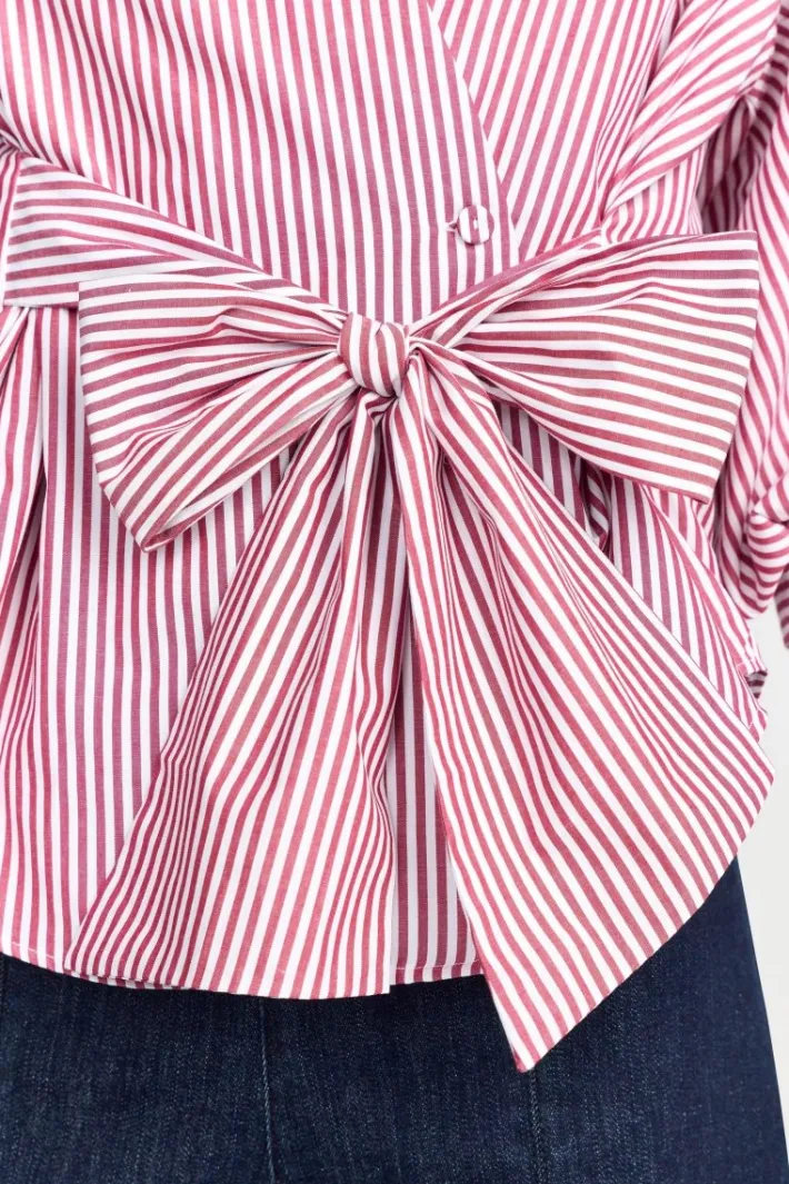 Rich & Royal Casual Blusen<Wickelbluse Mit V-Neck Und Streifen