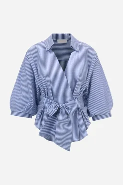 Rich & Royal Casual Blusen<Wickelbluse Mit V-Neck Und Streifen